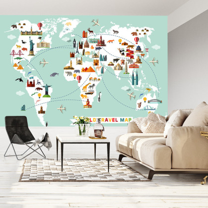 Fototapeta Mapa Dla Dzieci
