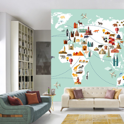 Fototapeta Mapa Dla Dzieci