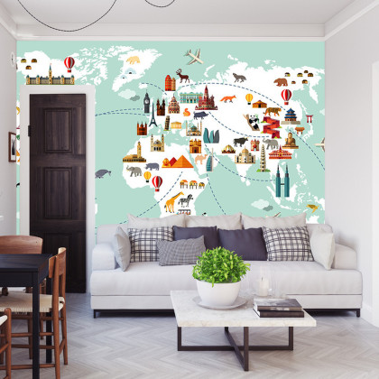 Fototapeta Mapa Dla Dzieci