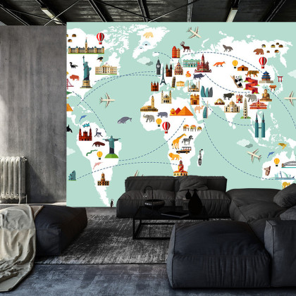 Fototapeta Mapa Dla Dzieci