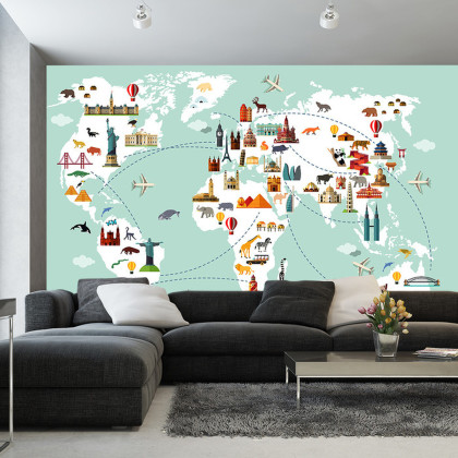 Fototapeta Mapa Dla Dzieci