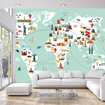 Fototapeta Mapa Dla Dzieci