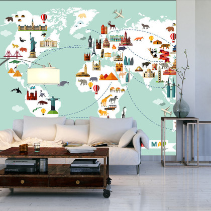 Fototapeta Mapa Dla Dzieci