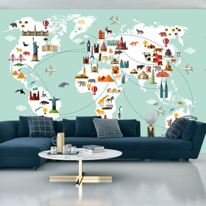 Fototapeta Mapa Dla Dzieci