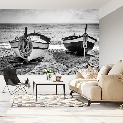 Fototapeta Plaża Łodzie