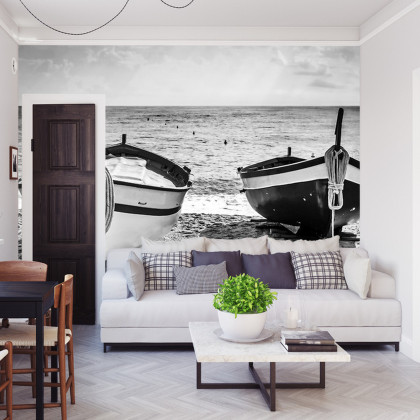 Fototapeta Plaża Łodzie
