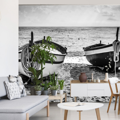 Fototapeta Plaża Łodzie