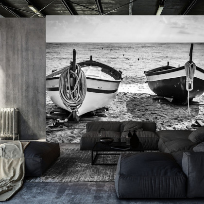 Fototapeta Plaża Łodzie