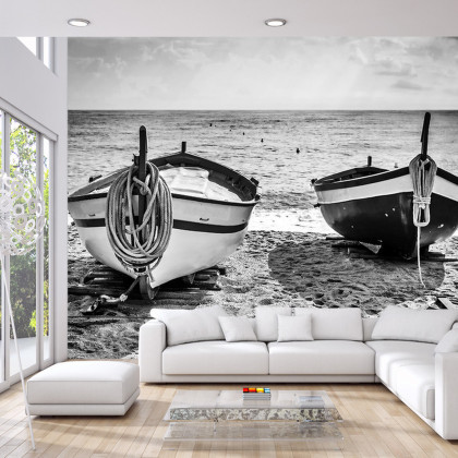 Fototapeta Plaża Łodzie