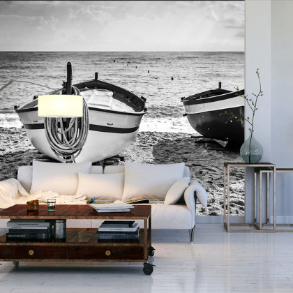 Fototapeta Plaża Łodzie