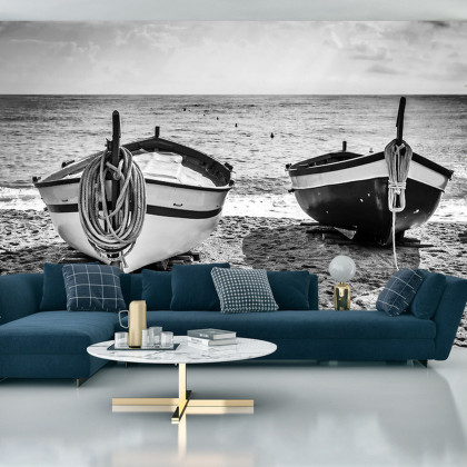 Fototapeta Plaża Łodzie