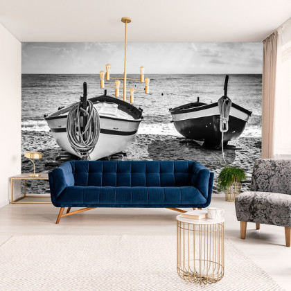 Fototapeta Plaża Łodzie