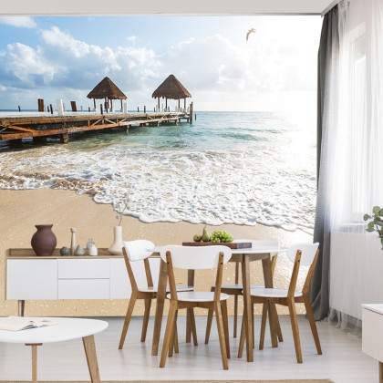 Fototapeta Plaża Słońce Pomost