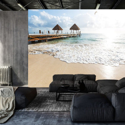 Fototapeta Plaża Słońce Pomost