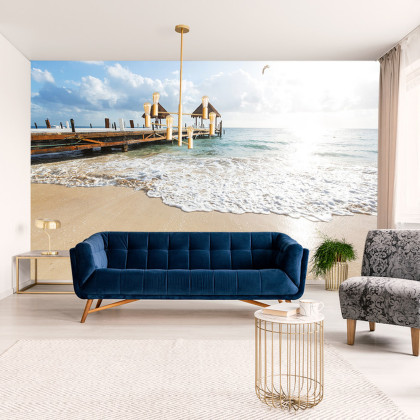 Fototapeta Plaża Słońce Pomost