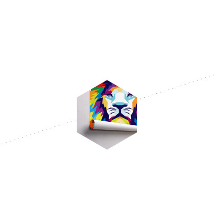 Fototapeta Geometryczny Lew