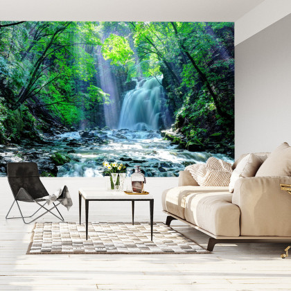 Fototapeta Wodospad W Lesie