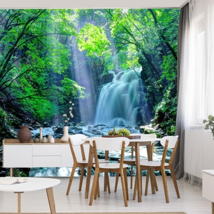Fototapeta Wodospad W Lesie