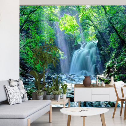 Fototapeta Wodospad W Lesie