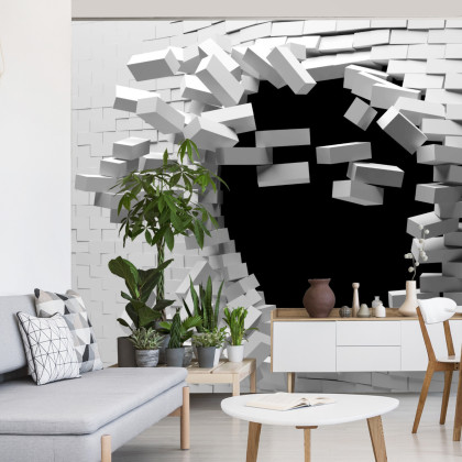 Fototapeta Ceglany Tunel 3D