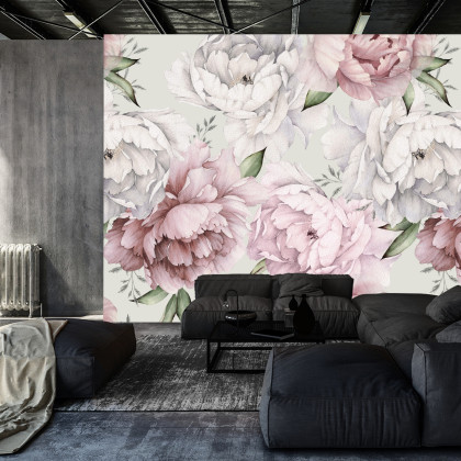 Fototapeta Kwiaty Peonie W Pastelowych Barwach