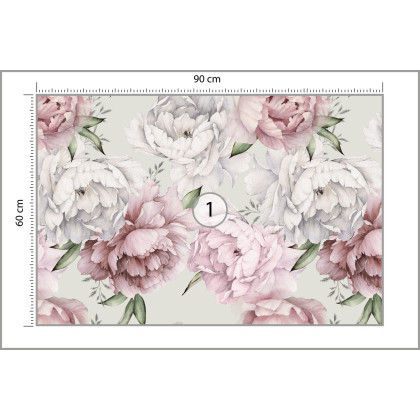 Fototapeta Kwiaty Peonie W Pastelowych Barwach