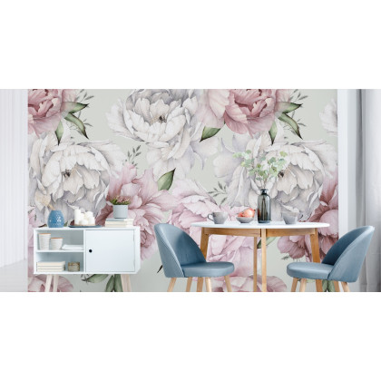 Fototapeta Kwiaty Peonie W Pastelowych Barwach