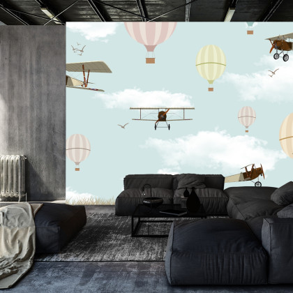 Fototapeta Samoloty I Balony Na Niebie