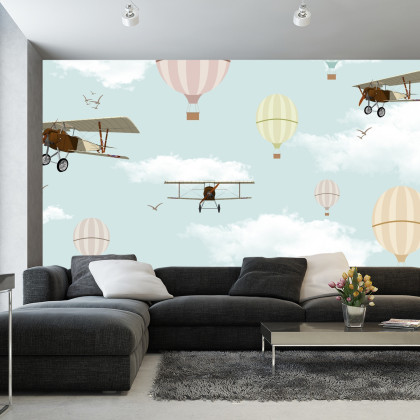 Fototapeta Samoloty I Balony Na Niebie