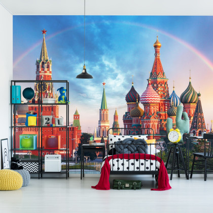 Fototapeta Tęcza Nad Kremlem W Moskwie