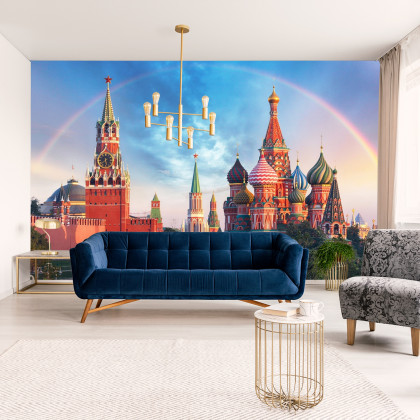 Fototapeta Tęcza Nad Kremlem W Moskwie