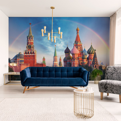 Fototapeta Tęcza Nad Kremlem W Moskwie