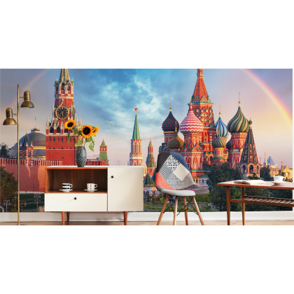 Fototapeta Tęcza Nad Kremlem W Moskwie