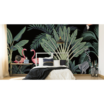 Fototapeta Egzotyczne Zwierzęta Wśród Palm