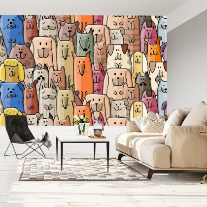 Fototapeta Kolorowe Bajkowe Psy