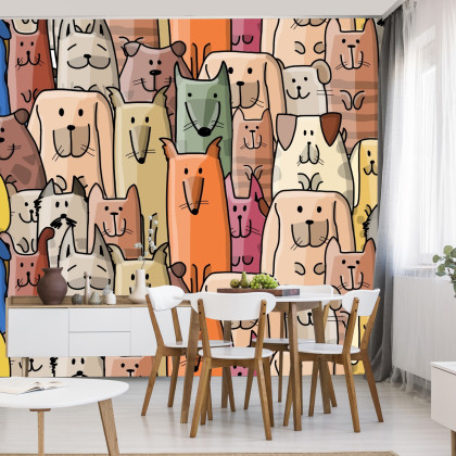 Fototapeta Kolorowe Bajkowe Psy