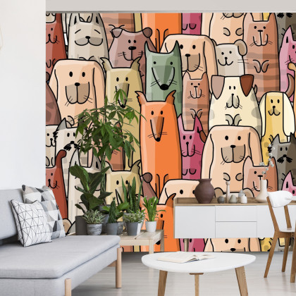 Fototapeta Kolorowe Bajkowe Psy