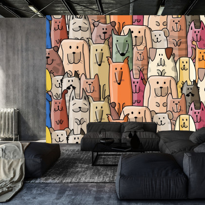 Fototapeta Kolorowe Bajkowe Psy