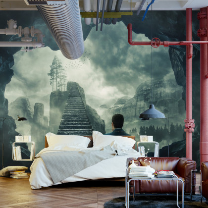 Fototapeta Schody W Świecie Fantasy