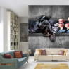 Fototapeta Pantera Z Kwiatami Magnolii