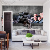 Fototapeta Pantera Z Kwiatami Magnolii