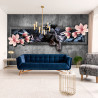 Fototapeta Pantera Z Kwiatami Magnolii
