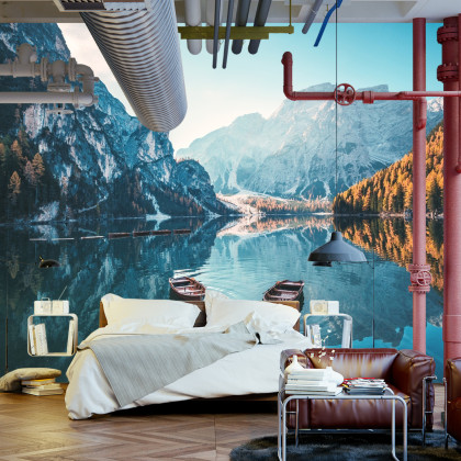 Fototapeta Jezioro Lago Di Braies We Włoszech