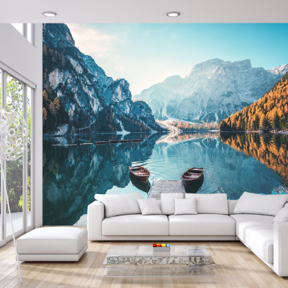 Fototapeta Jezioro Lago Di Braies We Włoszech
