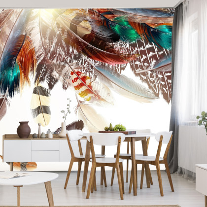 Fototapeta Piórka W Stylu Boho