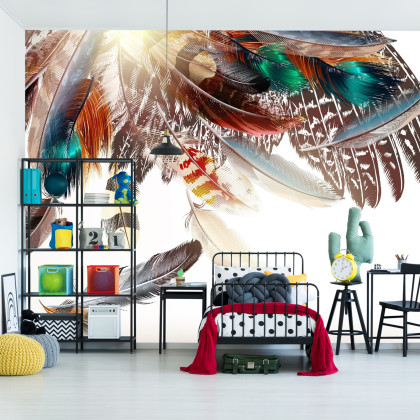 Fototapeta Piórka W Stylu Boho