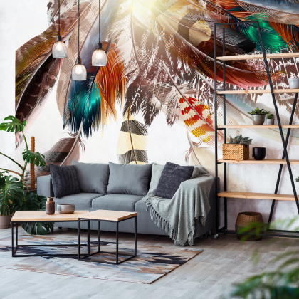 Fototapeta Piórka W Stylu Boho