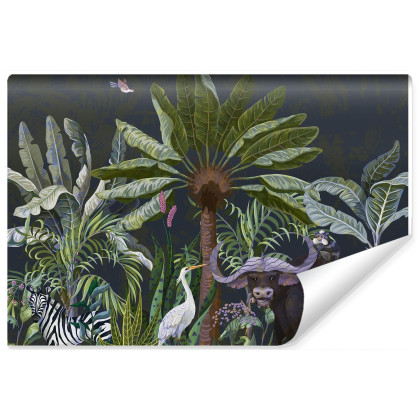 Fototapeta Zwierzęta Wśród Palm I Roślin