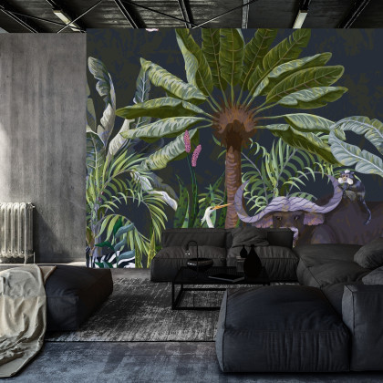 Fototapeta Zwierzęta Wśród Palm I Roślin