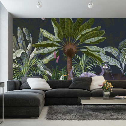 Fototapeta Zwierzęta Wśród Palm I Roślin